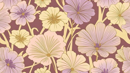 Light floral vintage seamless pattern for retro wallpapers
