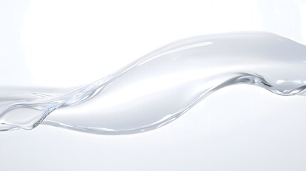 Realistic spread of hyaluronic acid in a thin layer on a white background, highlighting its smooth