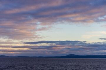 Colorful Sunrise Over Vancouver Island in British Columbia, Canada