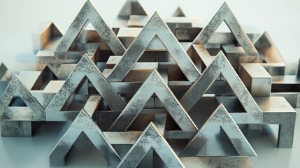 Obraz premium Triangle Cube Shapes