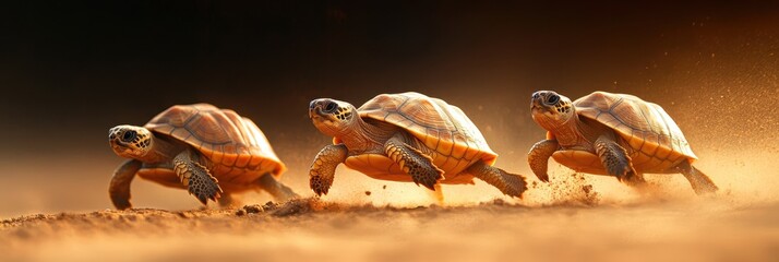 Turtles Celebrate World Turtle Day With a Joyful Race Across the Sandy Landscape