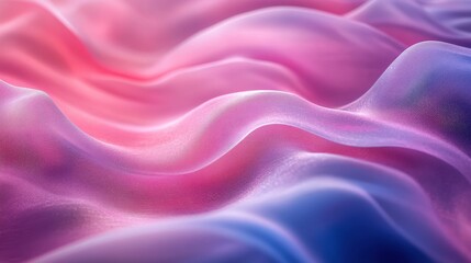 Fototapeta premium Soft and Flowing Abstract Waves in Shades of Pink, Purple, and Blue Creating a Dreamy Atmosphere for Background or Artistic Design Projects