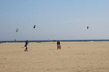 Obraz premium Kitesurfing. Windsurfing. Prasonisi. Rhodes. Greece. Summer 2013