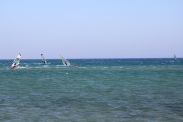 Kitesurfing. Windsurfing. Prasonisi. Rhodes. Greece. Summer 2013