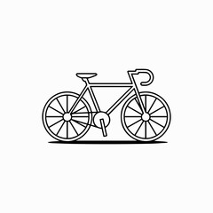 Bicycle icon vector isolated on white background. Vector illustration. 