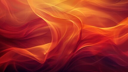 Fototapeta premium Abstract waves of red and orange create a dynamic, fluid visual effect.