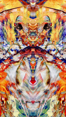 Fototapeta premium Abstract art background . Hand painting artwork on canvas .