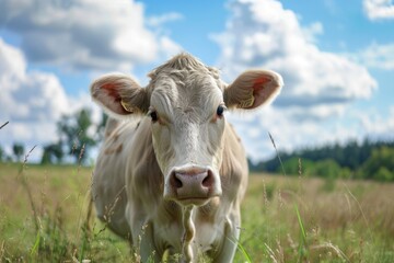 Cow on a summer pasture