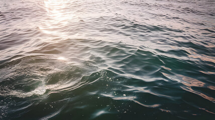 Fototapeta premium Soft ripples in a sunlit ocean surface.