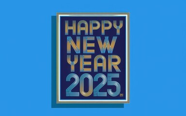 Fototapeta premium Happy New Year Greetings, New Year 2025