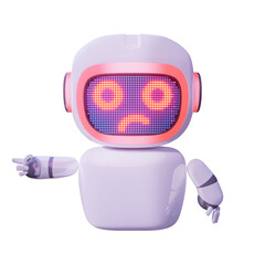 Assistance Bot - Point Right - Sad