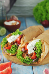 A traditional dish of Greece - gyros