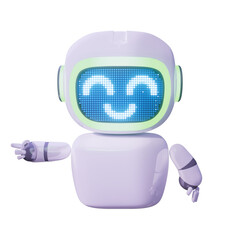 Assistance Bot - Point Right - Shy