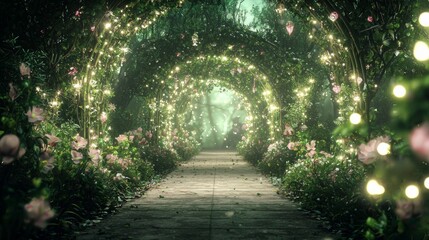 Enchanted Forest Wonderland: Journey to a Hidden Christmas Celebration with Mythical Beings and Luminescent Decorations | Ultra-Detailed Fantasy Scene