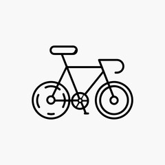 Obraz premium Bicycle icon vector isolated on white background. Vector illustration. 