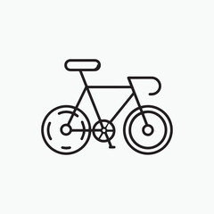 Bicycle icon vector isolated on white background. Vector illustration. 