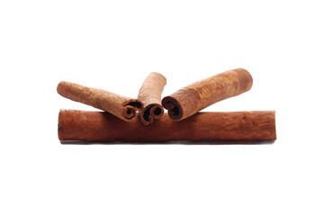 Cinnamon sticks isolated on a white background