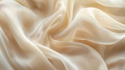 Fototapeta premium A high-resolution close-up of the delicate texture and folds of fabric