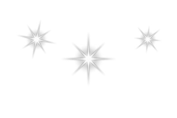 PNG white star light glowing effect 