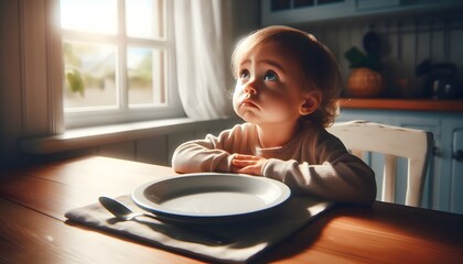 Child with Empty Plate