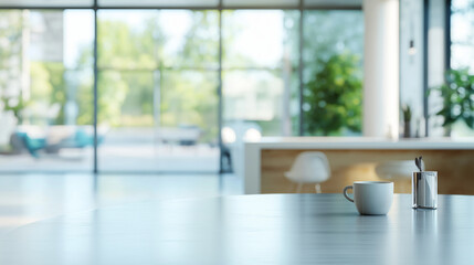 Motion blurred background of a modern office