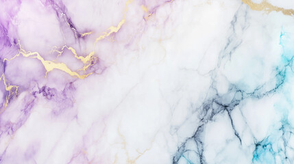 Fototapeta premium liquid marble texture, blue, pink and white with gold splashes, luxury background