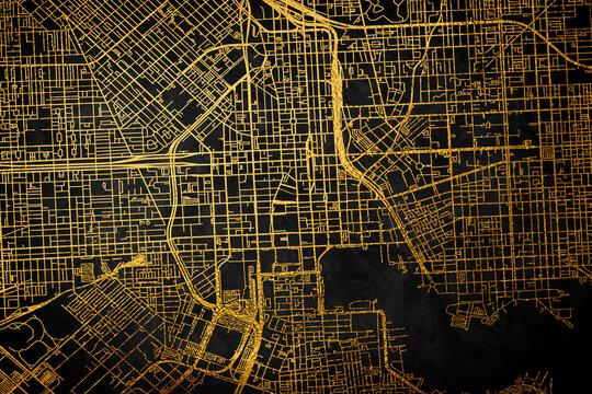 Baltimore, MD, USA black and golden night map for print. Home decor map. Poster Map for print.