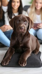 Teaching Puppy Obedience Avoiding Jumping in Home Environments with a Trainer