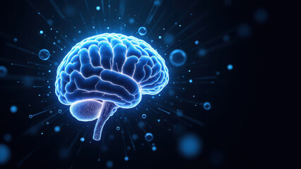 Fototapeta premium An artistic rendering of a human brain, symbolizing Artificial General Intelligence.