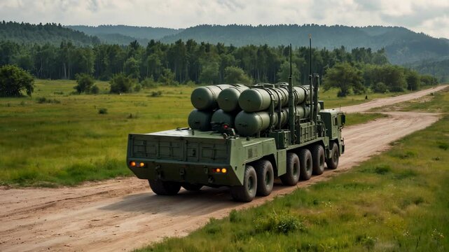 An intercontinental ballistic missile defense system made up of anti-missile tanks. An air defence shield against nuclear-armed intercontinental missiles.