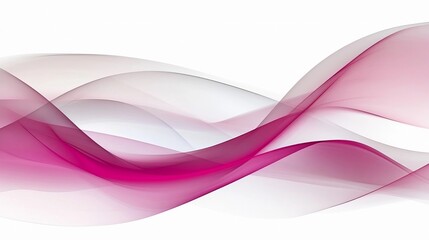 Colorful flowing waves create a dynamic abstract design in pink and white hues