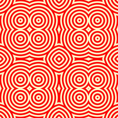 Rhombuses and circles ornament. Seamless checks, rings pattern. Diamonds, rounds backdrop. Tiles wallpaper. Ethnic motif. Geometric linear background. Digital paper. Geometrical textile print.