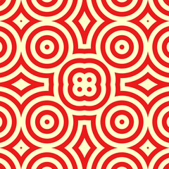 Rhombuses, circles, ovals ornament. Seamless checks, rings pattern. Diamonds, rounds backdrop. Tiles wallpaper. Ethnic motif. Geometric linear background. Digital paper. Geometrical textile print.