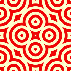 Rhombuses and circles ornament. Seamless checks, rings pattern. Diamonds, rounds backdrop. Tiles wallpaper. Ethnic motif. Geometric linear background. Digital paper. Geometrical textile print.