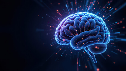 A colorful brain graphic with a cosmic background, representing artificial general intelligence or AGI.