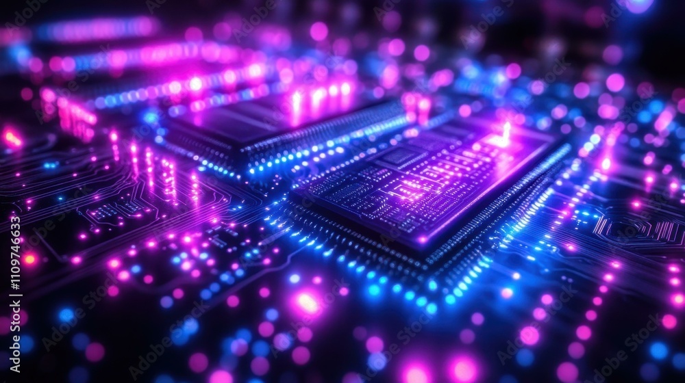 Aufkleber cpu and microcircuits image creative tech abstract image one main object high quality very detailed