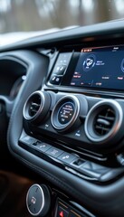 Fototapeta premium Modern Car Climate Control System for Efficient Multi-Zone Comfort and Digital Displays