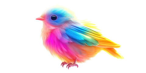 Naklejka premium Colorful Bird With Vibrant Plumage Isolated on Transparent Background