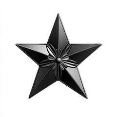Obraz premium a monochrome star clipart, geometric shape, black vector, isolated on white background