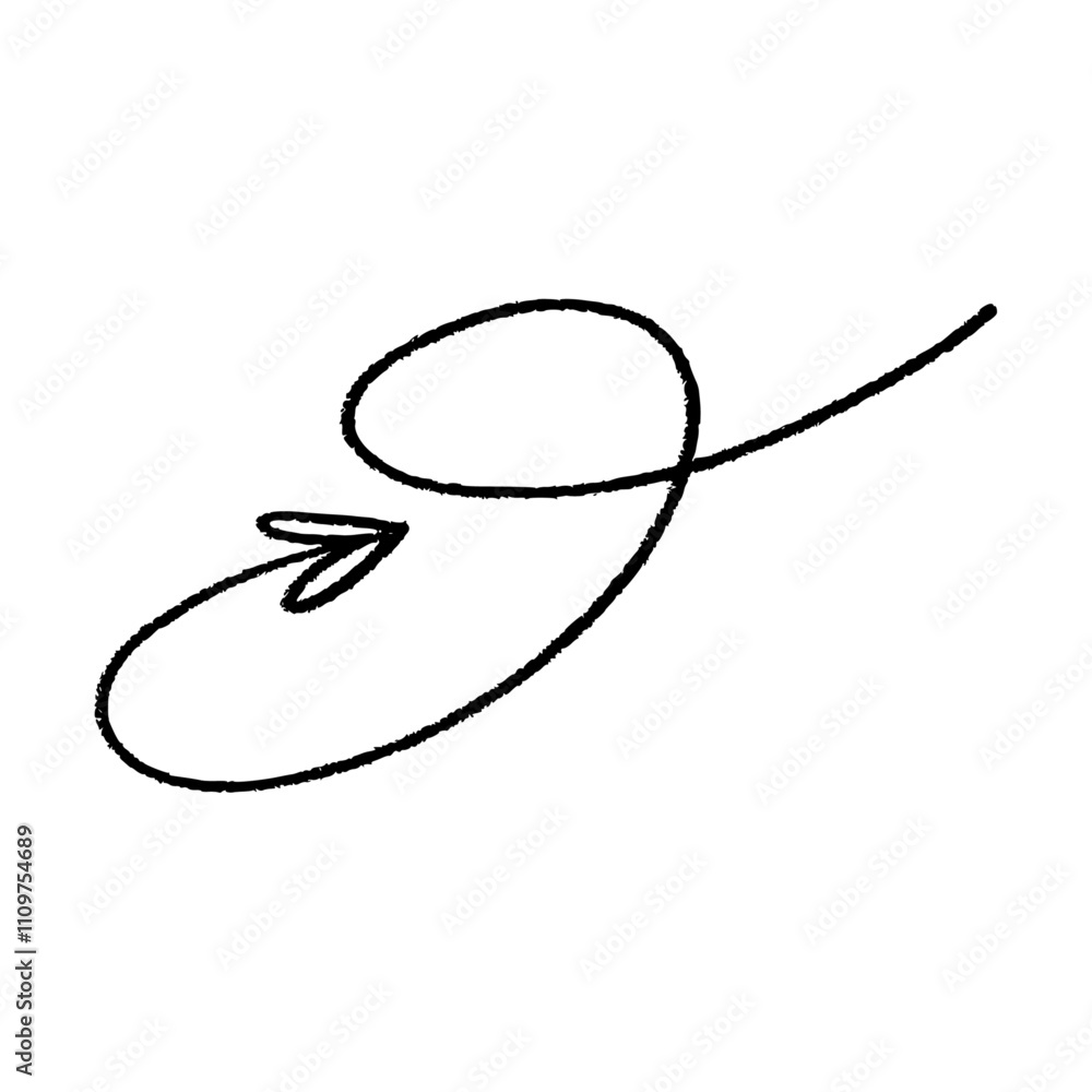 Poster doodle emphasis arrow icon set. design quirky twist zigzag line, spring coil, curve wave. flat vecto