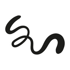 Wavy, fluid pattern with organic shapes. Groovy doodle liquid design. Flat vector illustration isolated on white background.