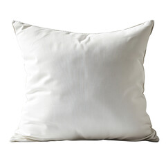 Soft White Square Pillow on Isolated Background for Home Decor