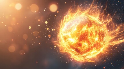 Fototapeta premium Ignite the Cosmos and Set the World Aflame With Brilliant Energy and Radiant Light