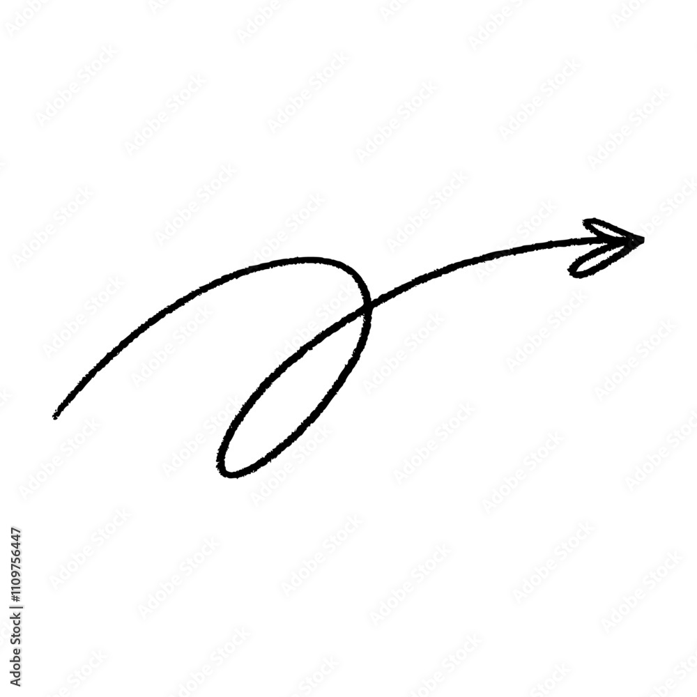 Poster doodle emphasis arrow icon set. design quirky twist zigzag line, spring coil, curve wave. flat vecto