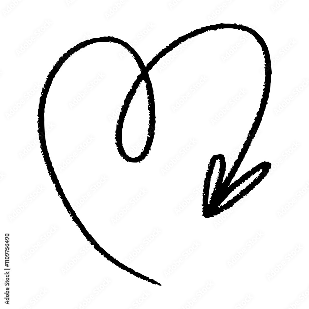 Poster doodle emphasis arrow icon set. design quirky twist zigzag line, spring coil, curve wave. flat vecto