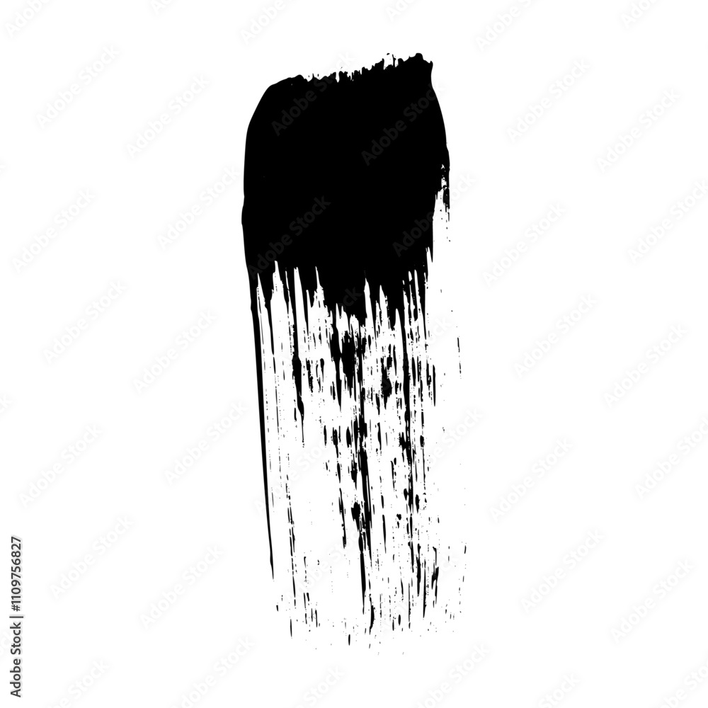 Poster distressed brush stroke frame set with ink texture and spray paint effect. box shape for text backgr