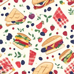 Summer Picnic Sandwich Pattern