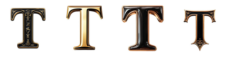 Alphabet T, elegant and premium design, Logo design, letter, isolated on a transparent background