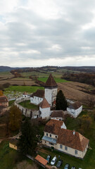 A stock photo of the Hosman Fortified Church in Romania captures the charm and historical significance of this well-preserved medieval monument.