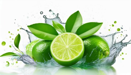 lime with water drops